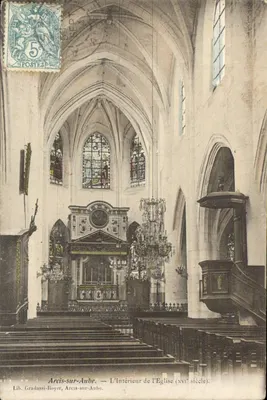 Arcis-sur-Aube — Interior da Igreja (século xvi) — Lib. Gradassi-Royer, Arcis-sur-Aube