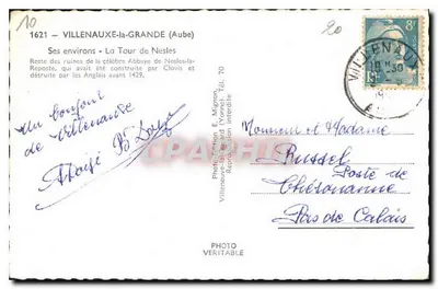 Villenauxe-la-Grande (Aube) — La Torre di Nesles — E. Mignon — Verso