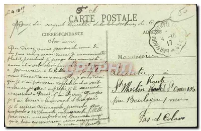 Zamek Brie-sur-Château (Aube) — Front główna — Zbiór P. Astaïne — Rewers