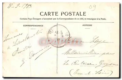 Castelo de Lérán (fachada Sul) — Ariège — editor V. M. n°95 — Verso