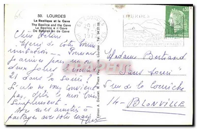 Lourdes — De Basiliek en de Gave — Uitgave Edluf — Achterkant