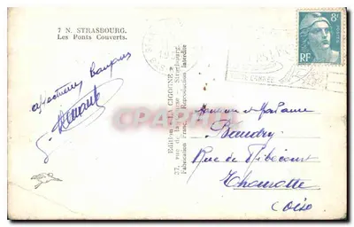 Strasburg — Mosty Zakryte — Wydawnictwo Cigogne — Rewers