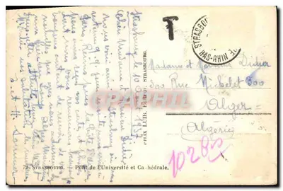 Strasbourg — Most Uniwersytetu i Katedra — Wydawca LUB. n°72 — Rewers