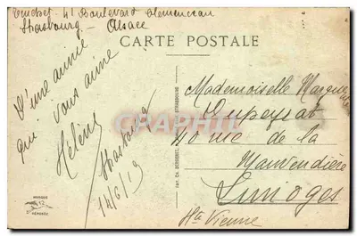 Strasbourg — Escola Superior de Meninas — S. NERSON — Verso