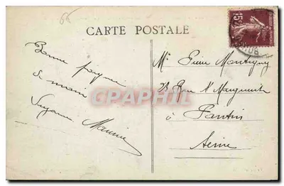 Dauphiné — Vallée de l'Eau d'Ollé dans les brouillards et la Chaîne de Belledonne — Ruanque, édit. n° 695 — Rewers