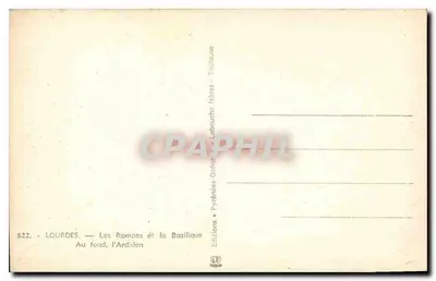 Lourdes — Les Rampes et la Basilique — Éditions Océan Pyrénées — Verso