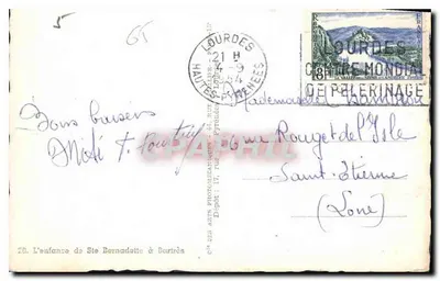Dzieciństwo św. Bernadett w Bartrès — Cie des Arts Photographiques — nr 20 — Rewers