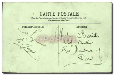 Tarbes — Vista geral sobre os Pirineus — LL. — 65 — Verso