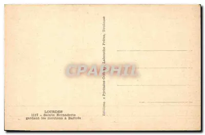 Lourdes — Pamiątka z Lourdes — Wydawca: Labouche Bracia, Toulouse — Rewers