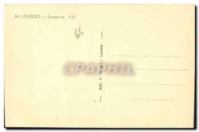 Jaskinia w Lourdes — W jaskini modliłam się za Ciebie — P.D. Lourdes — Rewers