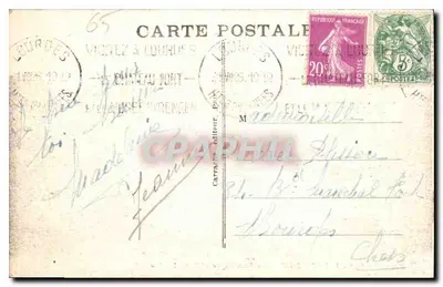 Lourdes — Bazylika i Krzyż — C.C. 4, wydawnictwo Carrat — Rewers