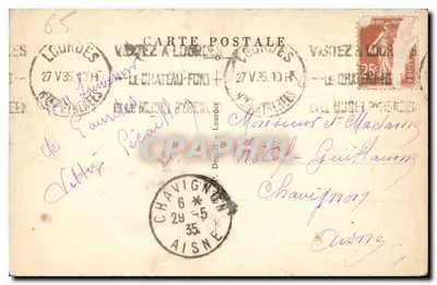 Lourdes — Grotta Massabielle — P.D. (Pierre Dumas) — n° 08 — Rewers