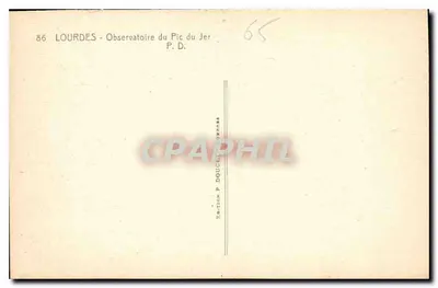 Obserwatorium Pic du Jer — Lourdes — Stacja P. D. Douce — Rewers