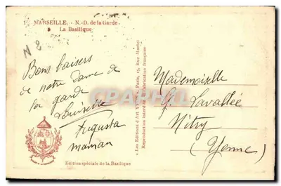 Marselha - N.-D. da Guarda - A Basílica — Les Éditions d'Art Yvon, Paris — Verso