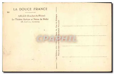 Arles — Starożytny Teatr i Statua Nioby — Éditions d'Art YVON — Rewers