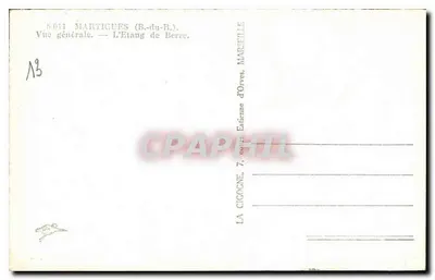 Martigues (B.-du-R.) — Visão geral — O Lago de Berre — Edição Marcelle — Verso