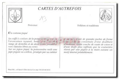 Marselha - Uma Pescadora — Tipo Marseillais 371 — fot. lacou Marselha — Verso