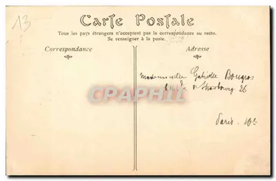 Marseille — Basiliek Onze Lieve Vrouw van de Wachtpost, uitzicht genomen vanaf de brug — onbekende uitgever, n° 15 — Achterkant