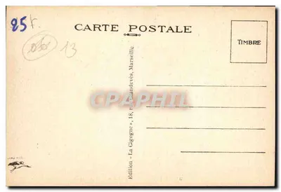 Marseille — La Corniche — Golvend effect — Uitgave La Cigogne, 18, rue Landevès, Marseille — Achterkant