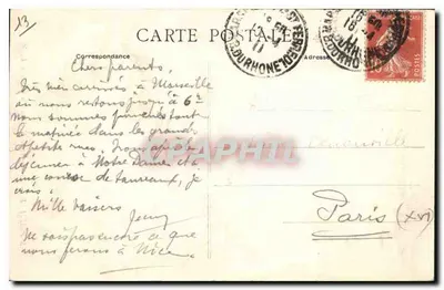 Marselha — Elevadores de N.-D. da Garde — L. M. — Verso