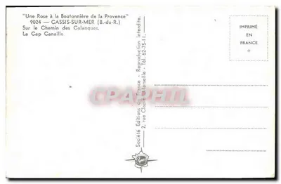 Widok Cap Canaille — CASSIS-SUR-MER (B.-du-R.) — Société Éditions de France — Rewers