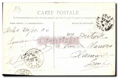 Arles — Portal de São Trofimé, vista de perfil — Foto Douzoun, óptico, Arles-sur-Rhône — Verso