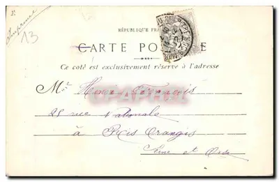 Marseille - Pałac Longchamp, motyw główny — Fotoatelie Baudouin, Camons-Robert wyd. — Rewers