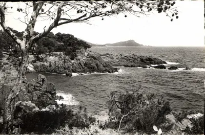 Calanques de Santa-Lucia — No fundo: O Monte Dramont — Éditions S.E.P.T. - 25, Av. Gorballo - Nice