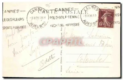 Cannes — Widok z Kalifornii — Manet Éditeur, n°22 — Rewers
