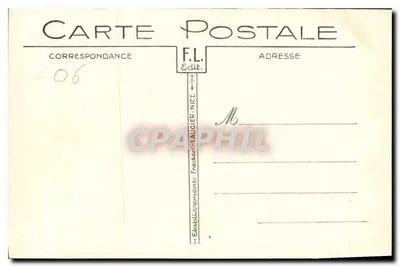 Nizza — Algemene uitzicht vanaf de Mont-Boron — F.L. Edit. Nizza — Achterkant