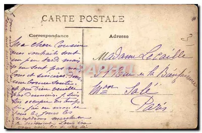 Bonne Année — Dziecko i kobieta z skarbcem — G.B. — Paryż — Rewers