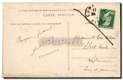 Ferêt de Compiègne — Clariça da Vitória, 11 Novembro 1918 — A Dalle — J. Pennquin — Verso