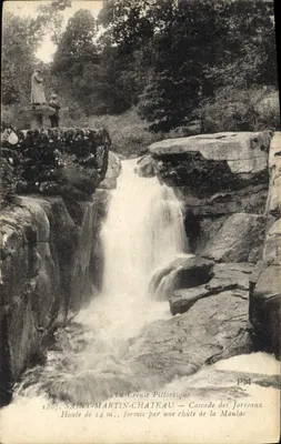 Saint-Martin-Château — Cascata dos Jarreaux — Bilhete postal moderno