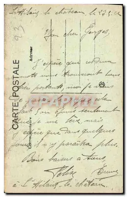 Saint-Martin-Château — Cascata dos Jarreaux — Bilhete postal moderno — Verso