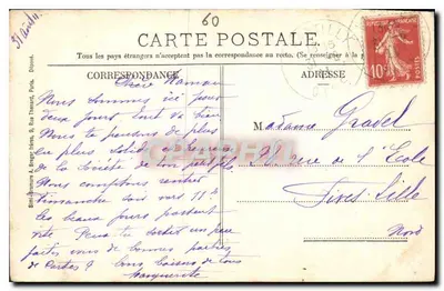 Chantilly - O Castelo (Lado Sudoeste) — Bertoho, editor, Chantilly — Verso
