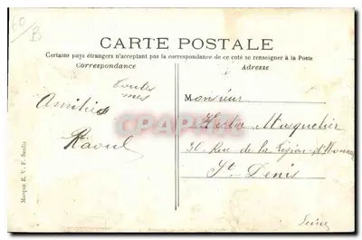 Senlis — Katedra, strona południowa — Marque E. V. F. Senlis nr 60/B — Rewers