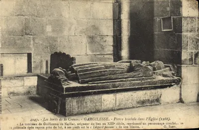 As margens da Creuse - Gargilesse - Túmulo de Guillaume de Naillac (1266) - Éd. F. Lachon à Gargilesse
