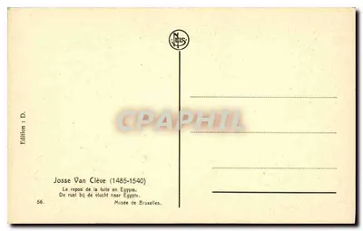 Josse Van Cleve — Spoczynek ucieczki do Egiptu — Wydawnictwo D., nr 56 — Rewers