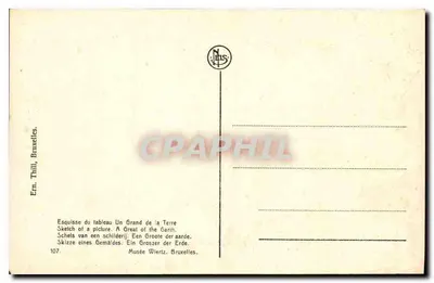Grand de la Terre — Esboço — Ern. Thill, Bruxelas, n°107 — Verso