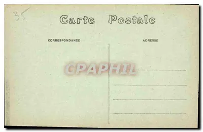 Bilhete postal antigo Fougeres I e V A Entrada do Castelo — Verso