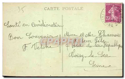 Castelo de Combourg — Fortaleza da Idade Média — editor Laurent-Nel, n° 2514 — Verso