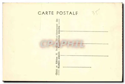 Côte d'Émeraude — ROTHÈNEUF — Os Rochos Esculpidos — Lucifer Defiando as Ondas — Editor H. Brekka — Verso
