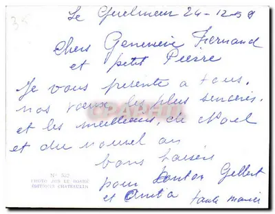 Bloaveze Mad — Croix et chapelle côtière — Éditions Jos Le Boaré, N° 532 — Verso
