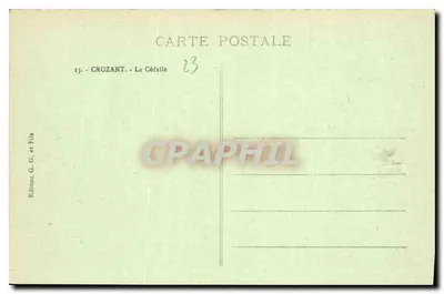 La Creuse Pittoresque — vista del fiume con rovine sulla riva — editore G. G. e Figli, Crozant — Verso