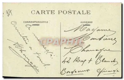 Périgueux - Zamek Barrière — wydawca nieznany, nr 15 — Rewers