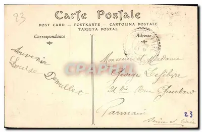Crozant (Creuse) — Zamek i ruiny — Wydawca nieznany, nr serii 2 — Rewers