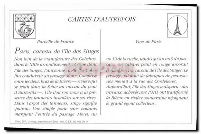 Znany kabary w Caveau na Wyspie Myszach — Passage Moret — Paryż — Wydawca: C.E.E. — N° 465 08 14 — Rewers