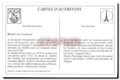 París — Boulevard Montmartre — E.L.D. — Editor E.L.D. n°212 — Reverso