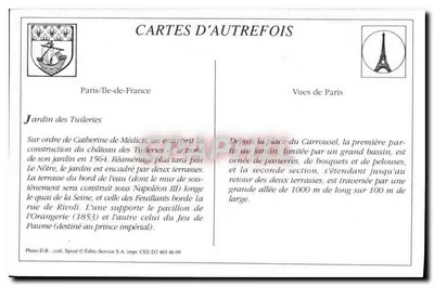 Paris — Visão do Jardim das Tuileries — LL. — n° 694 — Verso