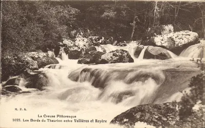 La Creuse Pittoresque — As Margens do Thaurion entre Vallières e Rcyère — M.F.A. n°1023